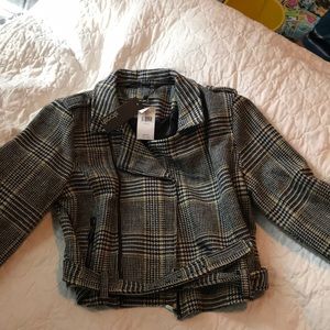 Cropped zip up Peacoat